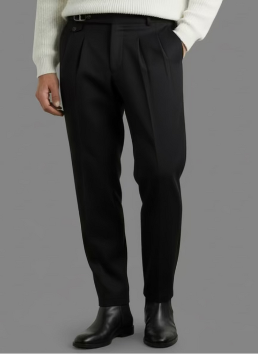 Pantalone Doppia Fibbia Nero
