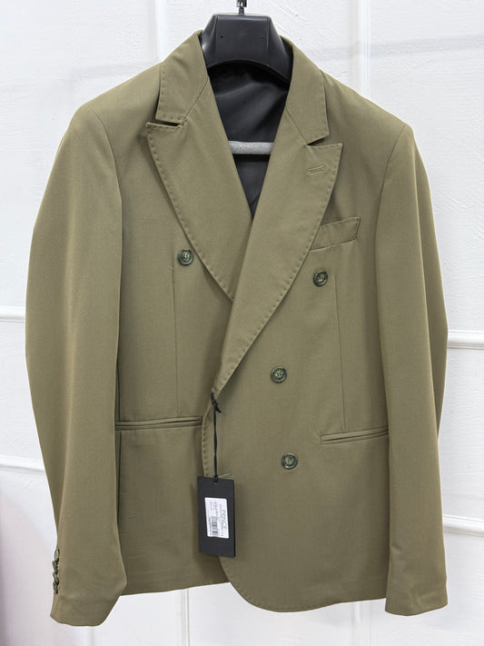 Giacca Doppio Petto verde slim
